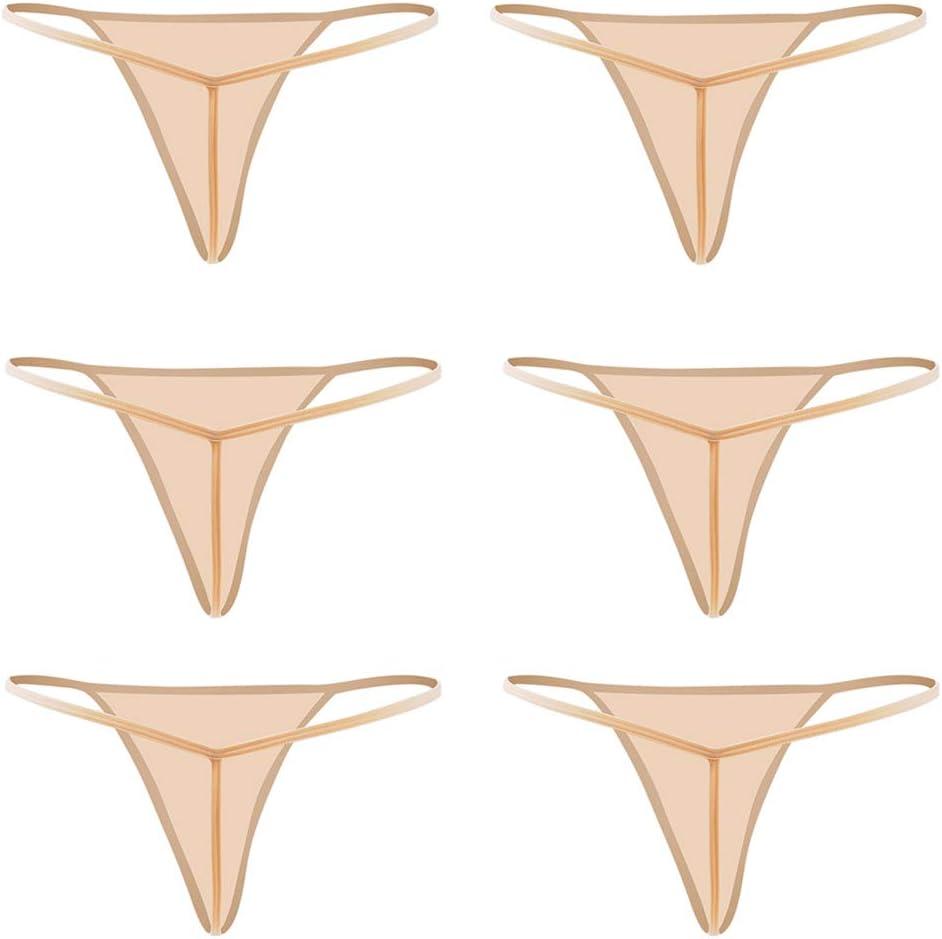 Closecret Cotton G-string, Women Panties Simple Thongs Lightweight Multi-Pack G-string&T-back (XX-Small-X-Small)