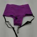 BZB Women's High Waist Yoga Shorts with Garters Booty Dance Cheeky Hot Pants Gym Workout Active Butt Lifting Sports Leggings (Large, Purple)