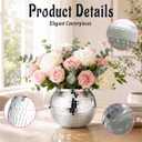Hyonihao Disco Ball Vase,6" X 6.7" 6 Pcs,Silver Mirror
