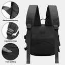 9L Mini Backpack for Men and Women, Small Backpack for Gym Hiking Travel Sports Running (Black)