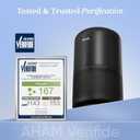 LEVOIT Air Purifier for Home Allergies Pet Hair in Bedroom, Covers Up to 1073 ft by 56W High Torque Motor, AHAM VERIFIDE, 3-in-1 Filter with HEPA Sleep Mode, Remove Dust Smoke Odor, Core300-P, Black