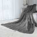 Reversible Weighted Blanket for All Season, Luxury Velvet, Warm and Cool, Adult 15Lb Grey Weighted Blanket, Enjoy Sleeping Anywhere (Grey,60"x80" 15lbs)
