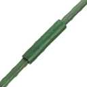 Frcctre 50 Pack 16 Inches Garden Stakes with 25 Connectors, Connectable Plant Support Stakes Plastic Coated Metal Tomato Sticks Plant Climbing Support for Tomatoes, Cucumber, Beans, Potted Plants