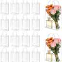 Zmpkhba 40 Pack Clear Plastic Gift Bags with Handles, 8.9 x 6.7 x 2.6 Inches Reusable PVC Party Favor Bags, Transparent Shopping Bags Bulk for Merchandise, Retail, Boutique, Party Favors, Wedding, Birthday