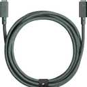 Native Union Type-C Belt Cable Pro - 240W USB-C to USB-C 8ft Ultra-Strong Charging Cable with Leather Strap Compatible with iPhone Air, 17 Pro Max, MacBook Pro 14"/16" M4, Air 15" M3 (Slate Green)