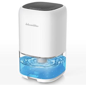 Dehumidifier, 35 OZ Small Dehumidifiers for Room for Home, Quiet with Auto Shut Off, Portable Dehumidifier for Bedroom (280 sq. ft), Bathroom,RV,Closet Colorful Moisture Absorbers Dehumidifiers, White