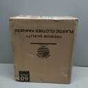 HOUSE DAY Black Plastic Hangers 60 Pack, Clothes Hangers with Non Slip Hooks, Durable & Space Saving Coat Hanger, Light-Weight Clothing Hanger, Perfect Closet Organizer for Everyday Use