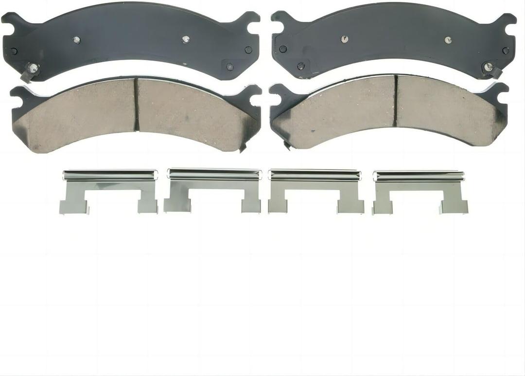 1BP00433AB Front Disc Brake Pad Set compatible with Chevrolet/GMC Silverado/Sierra 1500 HD 2006-2005, Silverado/Sierra 2500 HD 2010-2001, Suburban/Yukon XL 2500 2013-2000