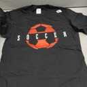 Soccer Player Ball Men Boys Girls Soccer T-Shirt (Small,Black)
