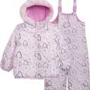 Carter's Girls' Toddler Heavyweight 2-Piece Snowsuit Set  Water Resistant Ski Jacket & Snow Bib (3T, Lilac)