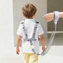 Toddler Leash & Harness, 4-in-1 Anti-Lost Safety Strap with Reflective Rocket Design for Boys & Girls - Ideal for Outdoor Activities, Travel, and Shopping