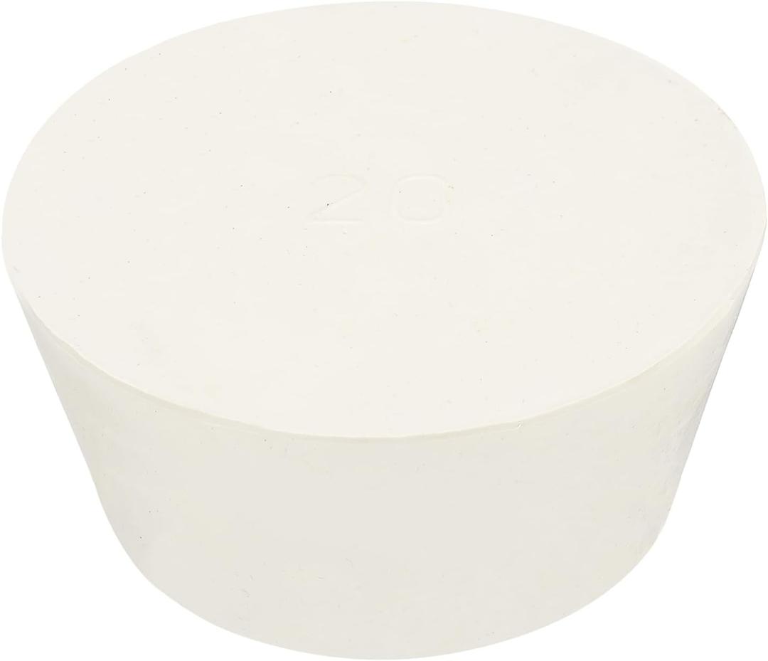 uxcell Tapered Shaped Solid Rubber Stoppers 92mm to 118mm, 1 Pcs Lab Rubber Plugs for Sealing, Test Tubes, Flasks, White