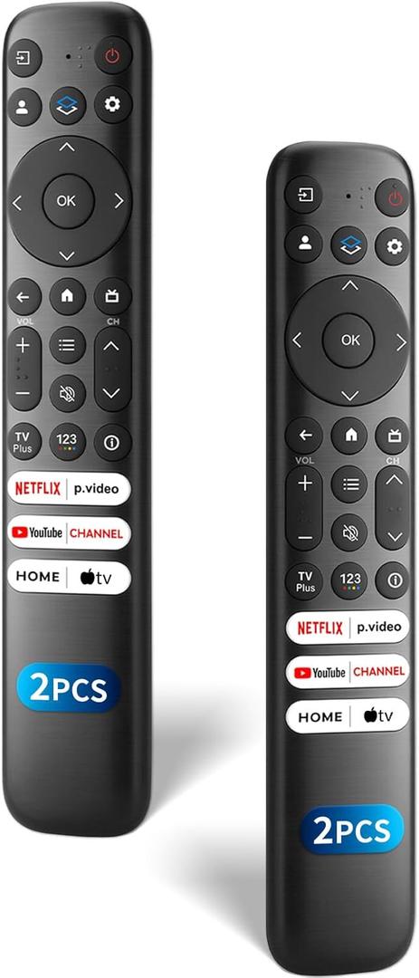 Pack of 2) Replacement-for-TCL-Google-TV-Remote-Control,Universal Remote for TCL Smart UHD HDR LED Mini QLED 4K Google TVs(Not for Fire or Roku TVs)