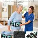 Rhino Valley Gait Belt Transfer Belt for Senior with 7 Handles, 59" Anti-Slip Transfer Belt for Elderly, Lift Belt with Quick Release Buckle, Medical Nursing Safety Patient Assist, Green Lily