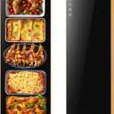 Electric Warming TrayExtra Long 40x12Food Warmer with Thermostat and Full Surface HeatingFood Warming Mat with 2 Temperature Modes for Parties BuffetGatheringsGold Edge Warming Mat for Food (Extra Long 40"x12", Black)