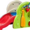 Step2 Sport-Tastic Activity Center, Kids Playhouse, Indoor/Outdoor Playset & Slide, Play Gym Includes Bat & Balls, Made of Durable Plastic, For Toddlers 1+ Years Old
