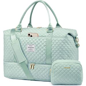 LOVEVOOK Travel Duffle Bag,Weekender Bags for Women with Shoe CompartmentCarry on Overnight Bag with Toiletry Bag,Gym Duffel Bag with Wet Pocket, Hospital Bags for Labor and Delivery (Large-2 Pcs, C-Light Green) LOVEVOOK Travel Duffle Bag,Weekender Bags for Women with Shoe CompartmentCarry on Overnight Bag with Toiletry Bag,Gym Duffel Bag with Wet Pocket, Hospital Bags for Labor and Delivery (Large-2 Pcs, C-Light Green)