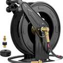 Pressure Washer Hose Reel 3/8" x 50 ft, 4000 PSI Retractable Reel Only
