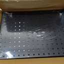 Peg Board, 4 Pack Metal Pegboard Panels Black Pegboards Wall Organizer, Tools Pegboard Storage System for Workbench, Garage Tool Storage, Office Organization, Wall Home, Craft Room (Black-16x12"- 4 Pcs without hooks)