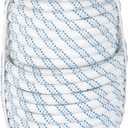 3/4 in x 150FT Gray White Blue Arborist Bull Rope Double Braid Polyester Rigging Hoisting Line High Strength Tree Rope for Rigging, Swing for Rigging Sailboat Weathered Line Tree Work