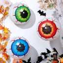 Baquler 12 Pcs 12 Inch Halloween Eyeball Paper Lanterns Spooky Hanging Decoration Eyeball Lanterns for Home Garden Indoor Outdoor Summer Halloween Party Decoration Supplies