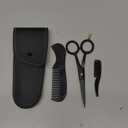 Striking Viking 5-Inch Professional German Beard & Mustache Scissors  Mens Mustache Grooming Kit for Trimming Facial Hair with Beard Comb, Mustache Comb & Carry Case