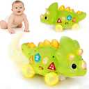 Dinosaur Baby Musical Toys for Toddlers, Dinosaur Tummy Time Toy with Musical for Baby 6-12 Month, Early Learning Educational Crawling Toys Gifts for Toddlers Ages 1-3.