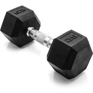 CAP Barbell Coated Hex Dumbbell Weight | Multiple Options (25 lb)