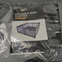 PATYWAGA Foldable Baby Playpen with Gate, Extra Large Collapsible Play Yard for Babies & Toddlers, Portable Travel Play Pen with Fence, Safe Activity Center for Indoor & Outdoor Use (59"×71" Grey)