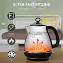 Evoloop 1.7L Electric Kettles, BPA Free Tea Kettle, Hot Water Boiler Heater, Stainless Steel Teapot, Auto Shut-Off & Boil-Dry Protection, 120V/1500W (Black)