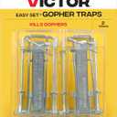Victor Easy Set Weather-Resistant Outdoor Gopher Trap - 0611 - Versatile Gopher Trap - Kill Gophers in Yard - 2 Pack