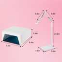 UV Foot Lamp with Stand, 78W Hanging Pedicure Lamp, Cordless UV Light for Feet with Sensor, LED Nail Light on an Arm, Wireless Gel Nail Polish Curing for Nails (Whole Floor Lamp) White