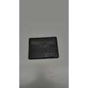 Perry Ellis Men's Slim Black Leather Credit Card Holder Case Wallet