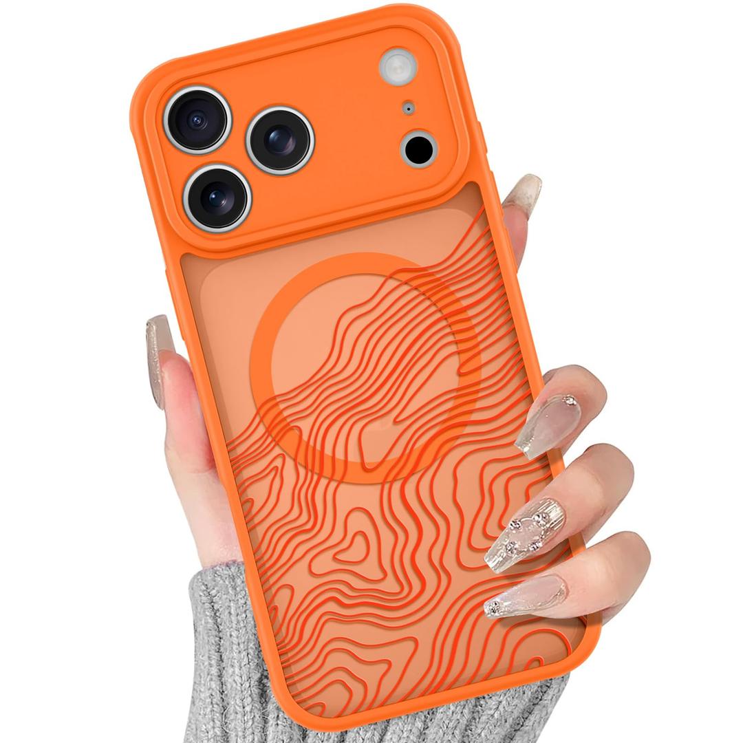BITOBE Cute Case for iPhone 17 Pro [Compatible with MagSafe] - Orange