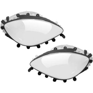 NewYall Pair Left and Right Clear Headlight Lens Covers with Gaskets for Chevrolet Corvette C6 2005-2013