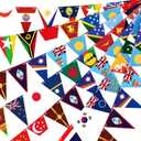 FuWeave 105 Pcs Hispanic Heritage Month Flags 21 Countries Flags Banner Latin America Banners Latin America Paper Garland Triangular for Classroom Decor