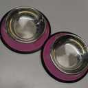 Podinor Stainless Steel Dog Bowls, Food and Water Non Slip Anti Skid Stackable Pet Puppy Dishes for Small, Medium and Large Dogs (2 Pack)