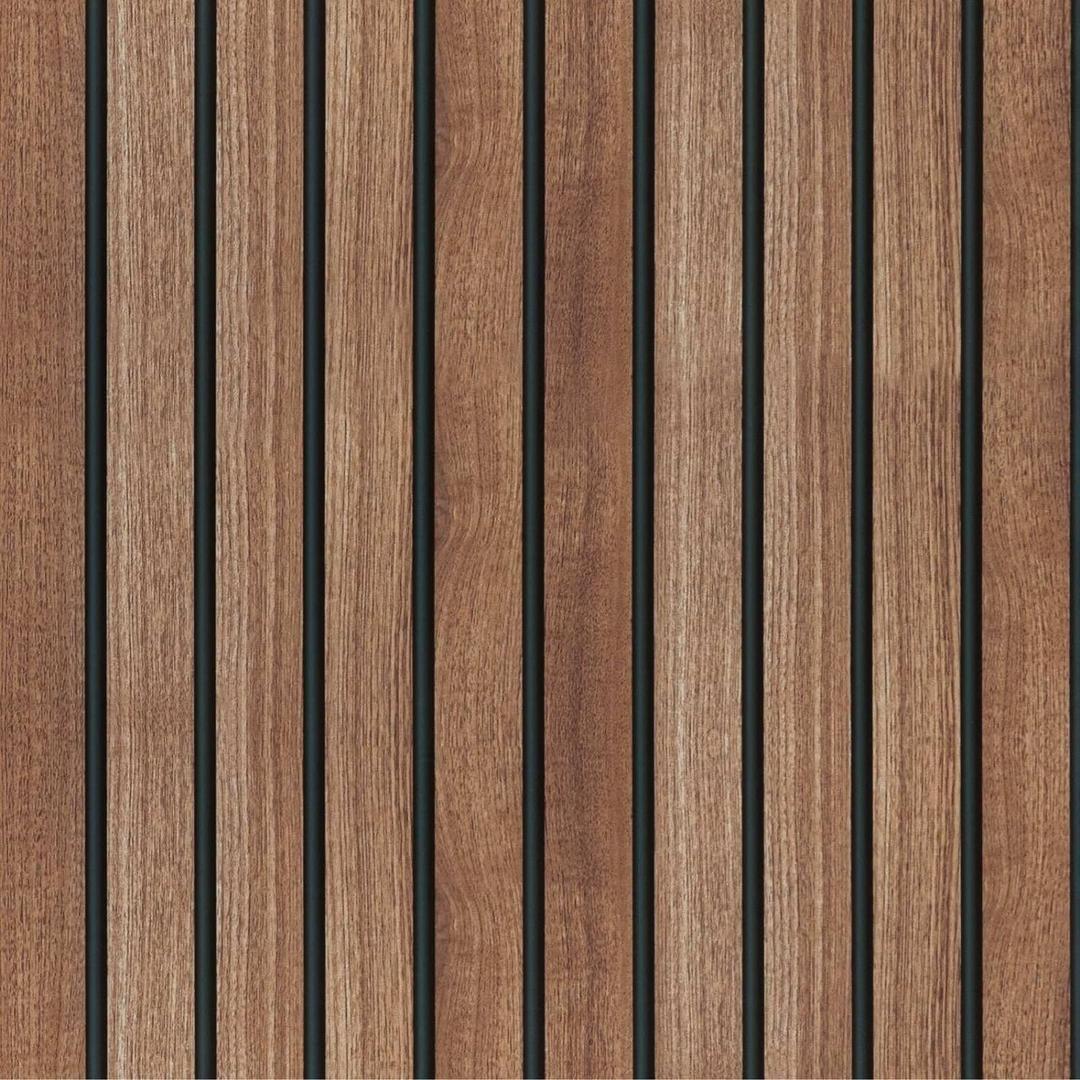 Abyssaly Wood Slat Wallpaper Peel and Stick, Brown Shiplap Wood Grain Contact Paper, Removable Self Adhesive Faux Wood Panel Wall Covering for Cabinets and Drawers 17.7 in X 393.7 in