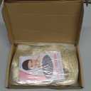 PLULON Blonde Wavy Bob Wig with Bangs Heart Sunglasses for Women, Colored Neon Bob Shoulder Length Wigs with Hair Cap for Christmas Outfit 80s Retro Theme Party Birthday Cosplay Halloween Costume