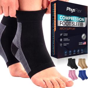 Ankle Brace for Women & Men - Compression Socks 20-30mmHg, Achilles Tendonitis, Plantar Fasciitis Relief, Sprained Ankle, Heel Spurs, Foot Swelling & Fatigue, Arch Support (1 Pair), Size: Large