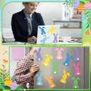 BBTO 30 Pcs Easter Garage Door Magnets Cute Bunny Rabbit Decals Colorful Garage Door Magnets Reusable Refrigerator Sticker Holiday Decorations for Decor Party Supplies