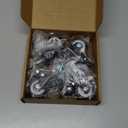 HOLKIE Stem Caster Wheels 2 inch Total Locking Casters Set of 4, Threaded Stem 3/8" -16 x 1 (Diameter 3/8", Length 1") Swivel Heavy Duty Castors Black (Black-With Brake-4 Pack)