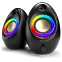 Bluedee Computer Speakers for Desktop PC, 20W Peak Power Bluetooth 5.4 USB/USB-C Powered PC Speakers with RGB Glow, Plug & Play Clear Stereo Sound with Enhanced Bass for Desktop, Laptop & Home Office