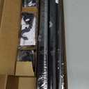Zeerobee Curtain Rods for Windows 66 to 120, 1 Inch Adjustable Heavy Duty Black Curtain Rod, Outdoor Indoor Room Divider Modern Drapery Pole, 66-120"