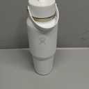 Hydro Flask Travel Water Bottle - Insulated Stainless Steel - Wide Straw Lid, Non Spill, Leakproof in 32 Oz Tonal White