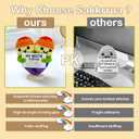 Handmade Positive Crochet Color Heart Gifts with Inspirational Card - Emotional Support Crochet Animals Birthday Anniversaries Christmas Office Gifts for Women Men Friend Coworker