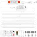 Litever Kitchen Under Cabinet Lights Plug in. Slim. Super Bright. 21W. Dimmable. 1 Remote Controls Multiple Lighting Kits Synchronously. for Kitchen Cabinet Light, Counter Lights, Warm White 3000K
