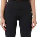 BUBBLELIME 29"/31"/33"/35"/37" 3 Styles Women's High Waist Bootcut Yoga Pants Basic/Side Pockets Tummy Control Workout Flared (Black, L)