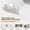 Osteo Cervical Pillow for Neck Pain Relief, Hollow Design Odorless Memory Foam Pillows with Cooling Case, Adjustable Orthopedic Bed Pillow for Sleeping, Support for Side Back Sleepers