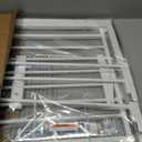 BABELIO New Version Baby Gate with Cat Door Adjustable,29-40" Metal Pet Door for Stairs & Doorways,Pressure Mounted,No Tools Needed,White